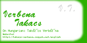verbena takacs business card